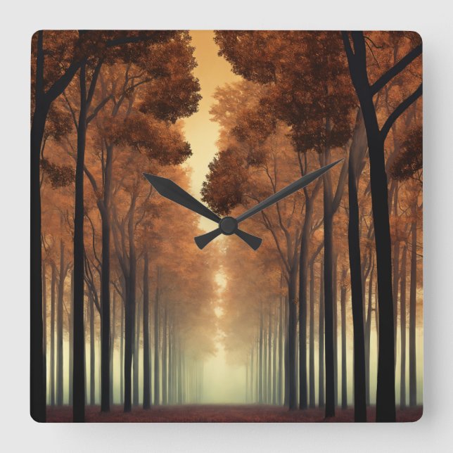 Wanduhr Wald Baum Natur (Vorderseite)