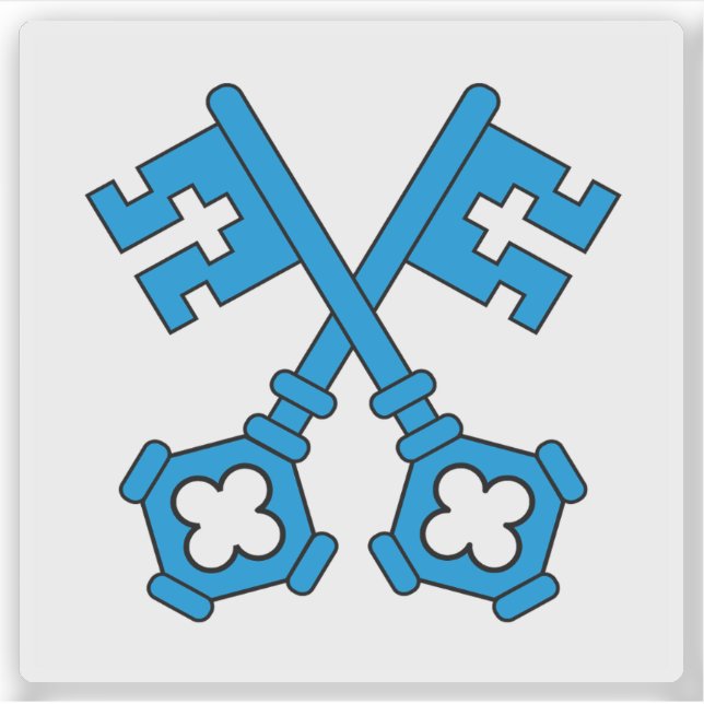 Wangen & Oberaargau Bezirksflagge, Schweiz Aufkleber (Vorderseite)