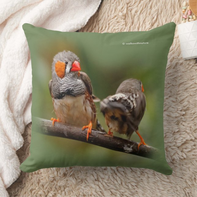 Wangenparadies Zebra Finches Songbirds Kissen (Decke)