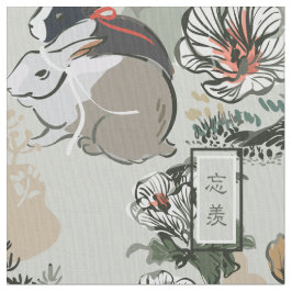 Wangxian Bunny Pattern Stoff