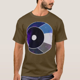 Waning Crescent Moon weiß und blau T-Shirt
