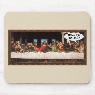 Wann essen wir? - Funny Last Suliday Dinner Mousepad