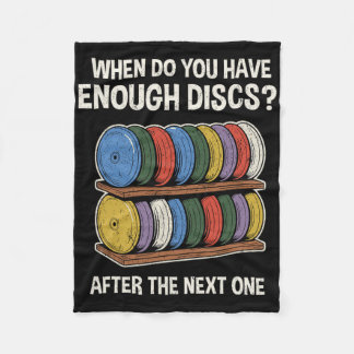 Wann hat man genug Discs Regal Lustige Disc Golf Fleecedecke