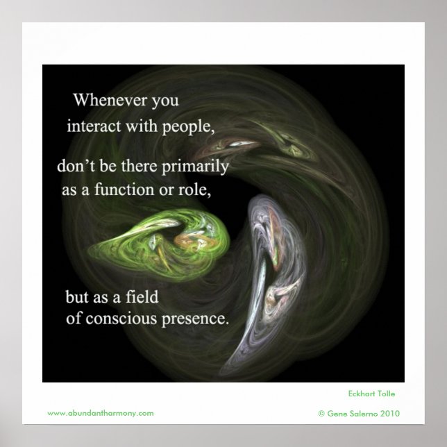 Wann immer Sie mit Menschen interagieren Poster (Vorne)