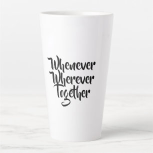 Wann immer, wo immer, zusammen Latte-Tasse Milchtasse