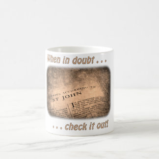 Wann in Zweifel ... Karo-Out-Tasse Kaffeetasse