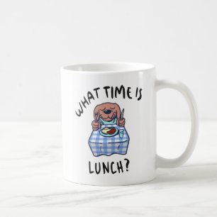Wann ist das Mittagessen Kaffeetasse