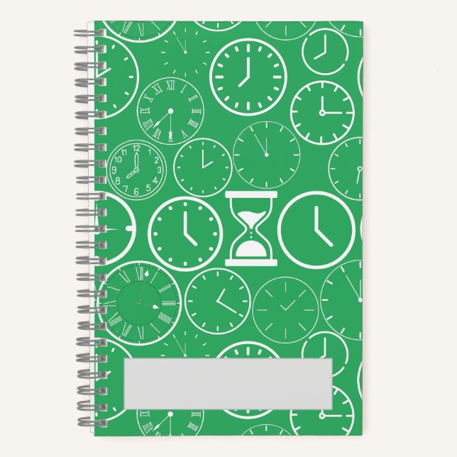 Wann ist es.b Green BG Notizbuch (Vorderseite)