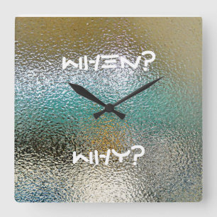 Wann? Warum? - Die eleganteste Wall-Uhr! Quadratische Wanduhr