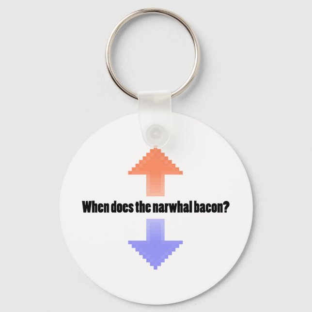 Wann wird die Reddit-Frage des Narwhal Bacon Upvot Schlüsselanhänger (Vorderseite)