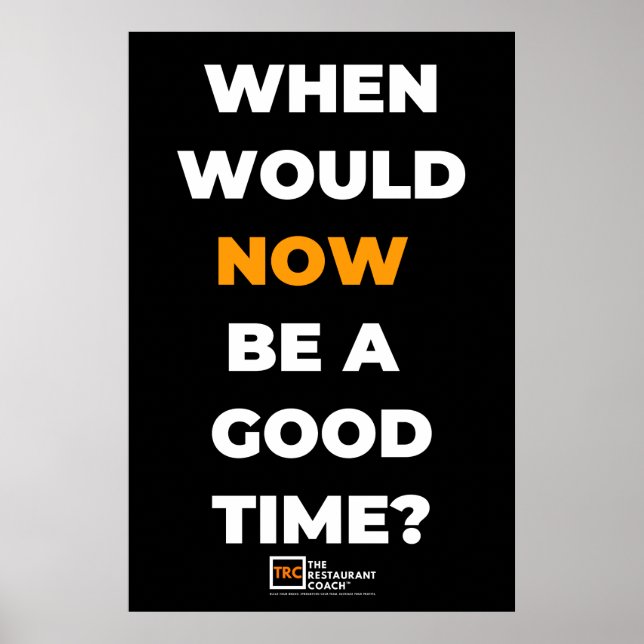 Wann würde JETZT Poster Black (Vorne)