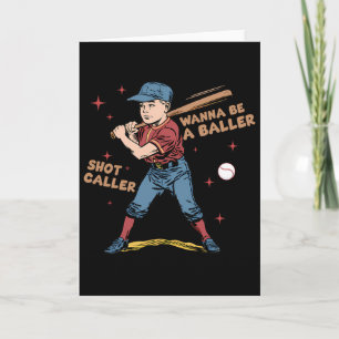 Wanna Be A Byller Shot Caller Retro Game Day Byseb Karte