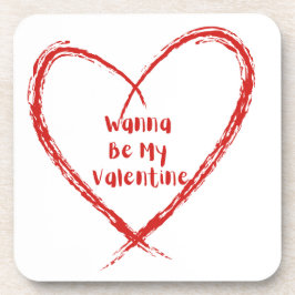 Wanna Be My Valentine im Herzen von Getränkeuntersetzer