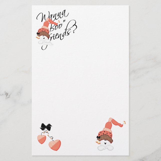 Wanna Boo Friends Briefpapier (Vorderseite)