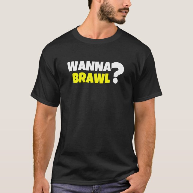 Wanna Brawl Showdown Stars T-Shirt (Vorderseite)