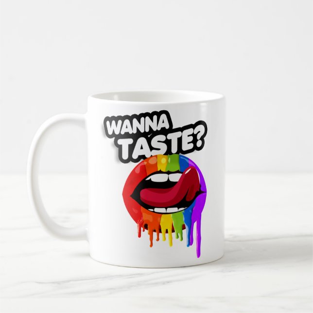 WANNA GESTASTET DEN RAINBOW KAFFEETASSE (Links)