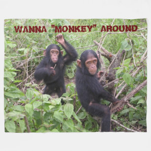 WANNA "MONKEY" RUND FLEECEDECKE