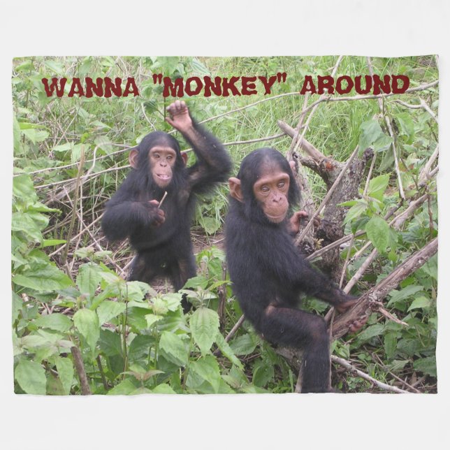 WANNA "MONKEY" RUND FLEECEDECKE (Vorderseite (Horizontal))