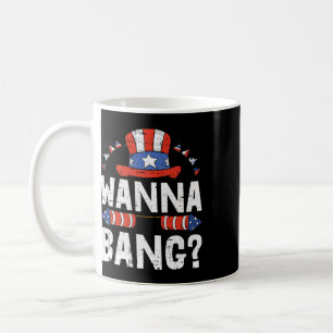 Wanna Ng 4. Juli Lustige Feuerwerk Patriotisch Ame Kaffeetasse