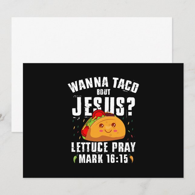 Wanna Taco Bout Jesus Cinco de Mayo Christlich Einladung (Vorne/Hinten)