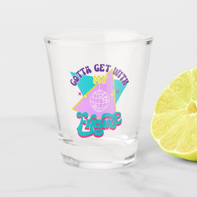 Wannabe Funny 90s Bachelorette Schnapsglas (Vorderseite)