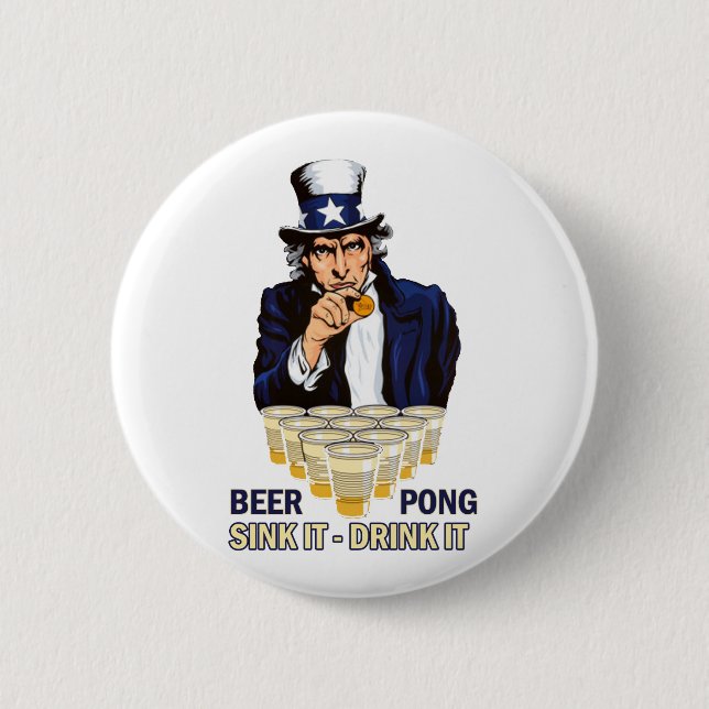 Wanne es Getränk es Abe Lincoln Button (Vorderseite)