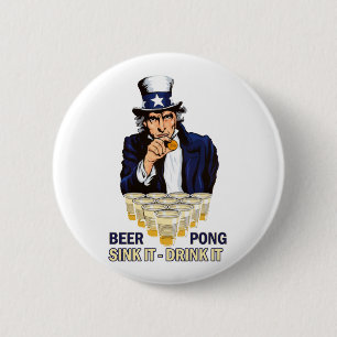 Wanne es Getränk es Abe Lincoln Button