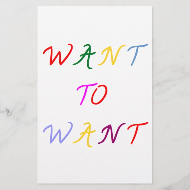 want to want multicolore (Vorderseite)