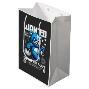 Wanted Bandit Bär Grafik-Geschenktasche - Groß Out Mittlere Geschenktüte