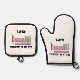 Wanted Periodicity In My Life Periodic Table Ofenhandschuh & Topflappen-Set