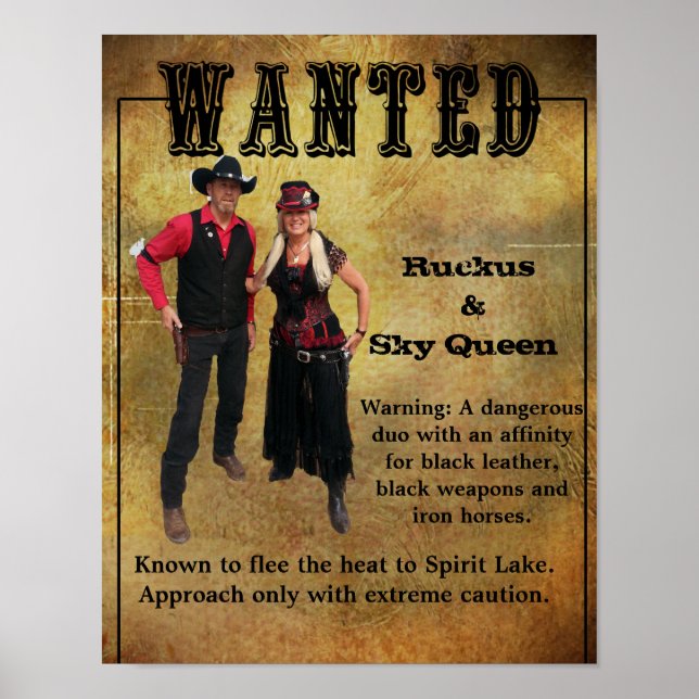 Wanted Poster Ruckus & Sky Queen (Vorne)