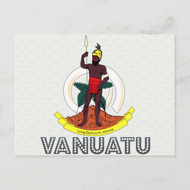Wanuatu-Wappen Postkarte (Vorderseite)
