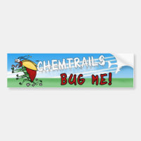 Wanze, die weg von chemtrail Flugzeug läuft