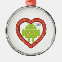 Wanze Droid Herz (Liebe) zwei Goldring-Rosa-Kuchen