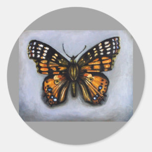 Wanze Sammlung-Gemalte Dame Butterfly Runder Aufkleber