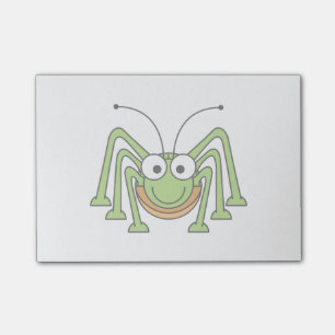 Wanzen-mit Augen Heuschrecken-Cartoon Post-it Klebezettel