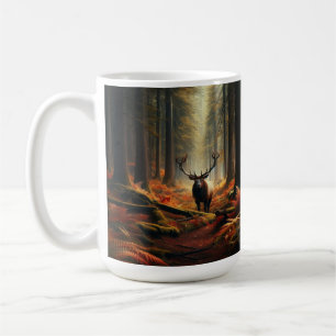 Wapitibulle Vitaler Herbstwald Wildtiere Kaffeetasse