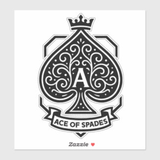 Wappen "Ace of Spades" — Kronleuchter Aufkleber