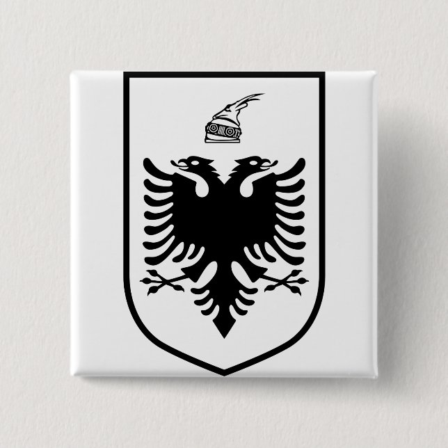 Wappen Albaniens Button (Vorderseite)
