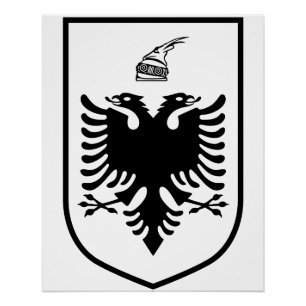Wappen Albaniens  Poster