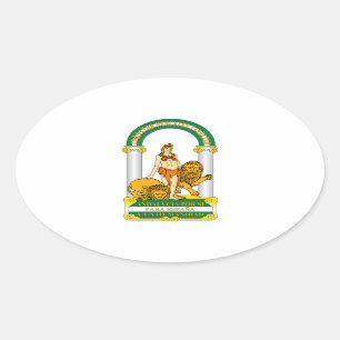 Wappen Andalusiens (Spanien) Ovaler Aufkleber