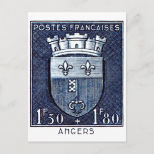 Wappen, Angers, Frankreich Postkarte