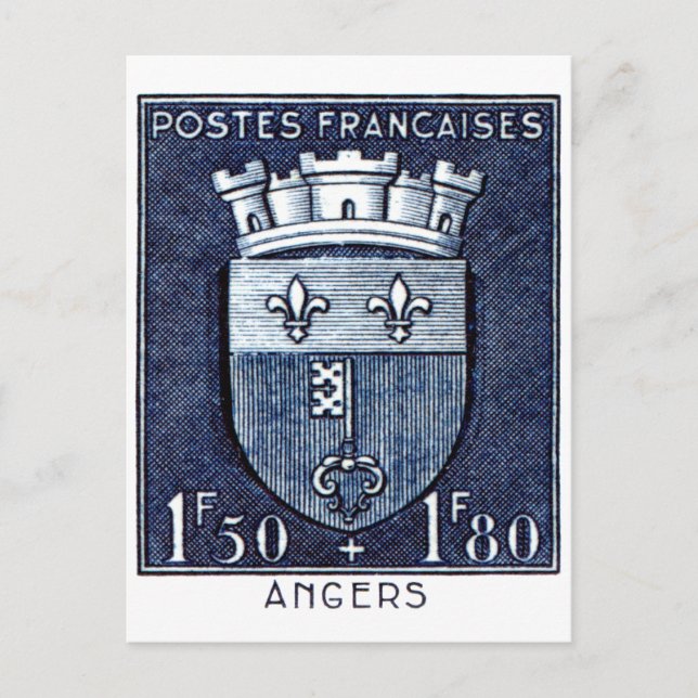 Wappen, Angers, Frankreich Postkarte (Vorderseite)
