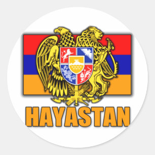 Wappen Armeniens Hayastan Runder Aufkleber