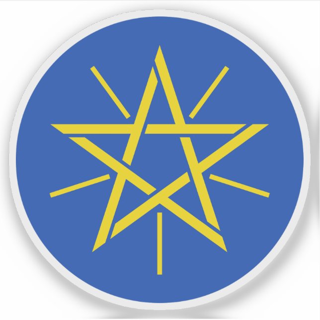Wappen Äthiopiens Aufkleber (Vorderseite)