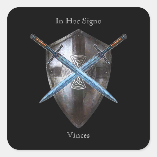 Wappen Aufkleber - in hoc Signo Vinces (Vorderseite)