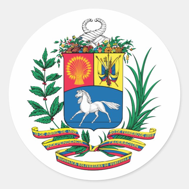 Wappen-Aufkleber Runder Aufkleber (Vorderseite)