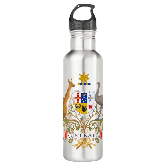 Wappen Australiens Edelstahlflasche (Vorderseite)