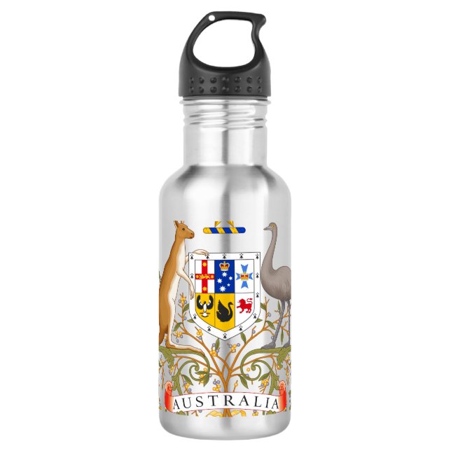 Wappen Australiens Edelstahlflasche (Vorderseite)