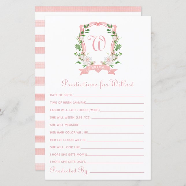 Wappen-Baby-Vorhersagen (Vorne/Hinten)